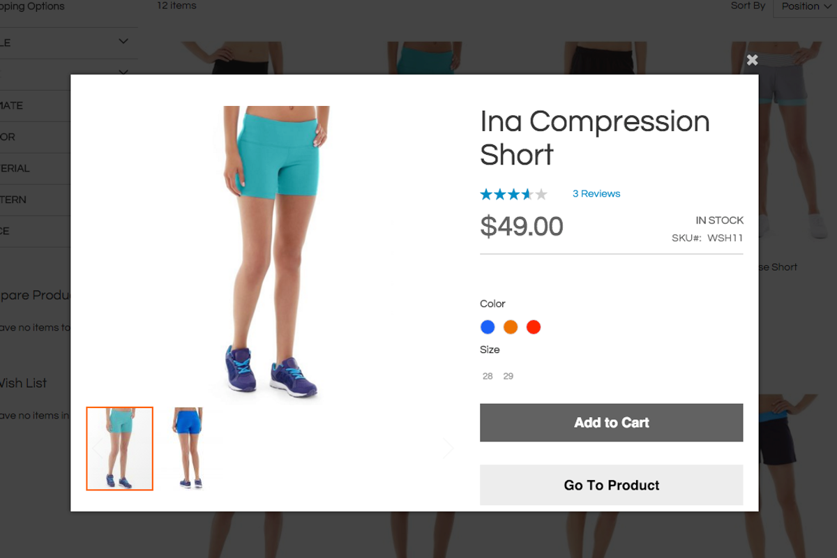 Quick View and Ajax Cart Magento 2, a Websites & App Template by WeltPixel (Photo 2 of 4)