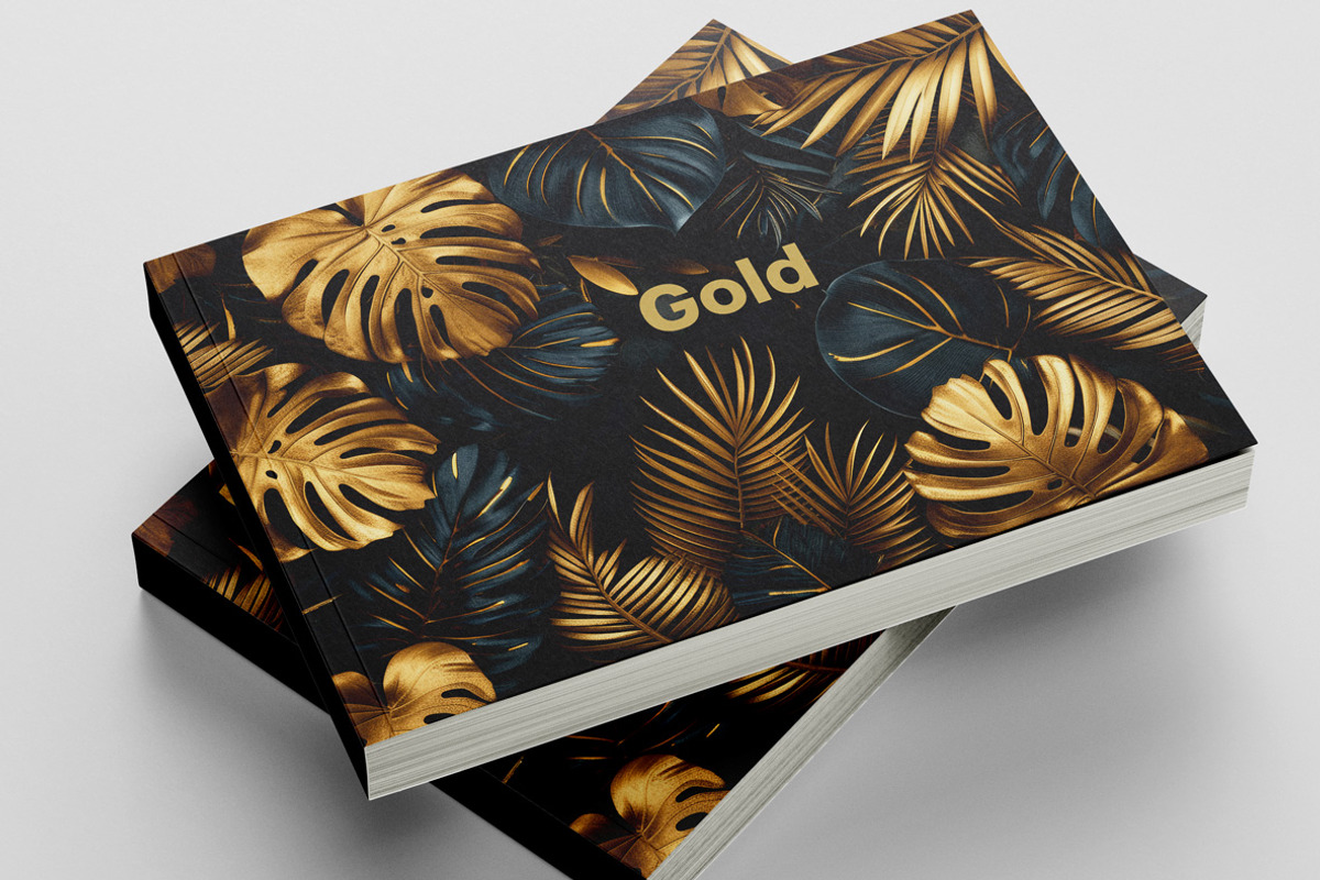 Golden tropical leaves. 42 images, a Decorative Illustration by Handmadefont (Photo 11 of 11)