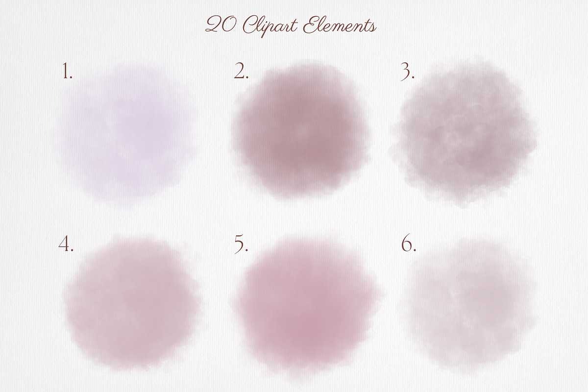 Lavender Watercolor Clip Art Set, a Texture Graphic by Minky Moo Creations (Photo 2 of 18)