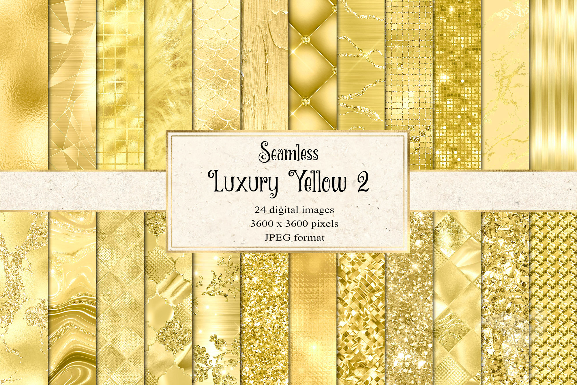Luxury Yellow Textures, a Texture Graphic by Digital Curio