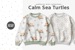Seamless patterns in sea style