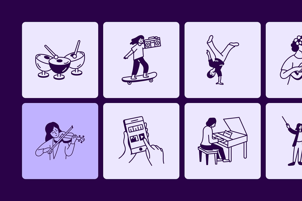Music Doodles, an Outline Icon by Vectors Market (Photo 9 of 9)