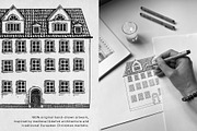 Christmas Market Architecture Set, a Seasonal Illustration by Yevheniia (Thumbnail 3 of 10)
