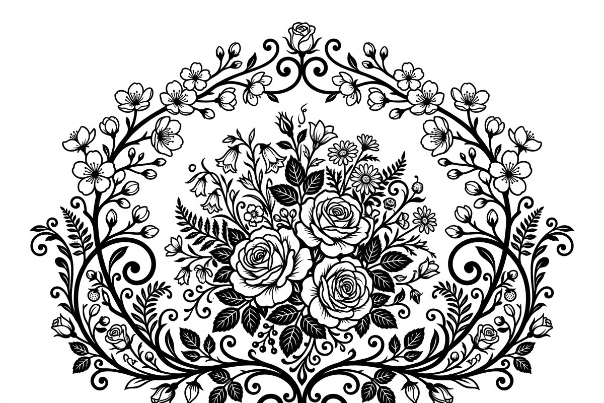 50 Elegant Floral Ornate Silhouette, a Decorative Illustration by Amazin_art (Photo 16 of 30)