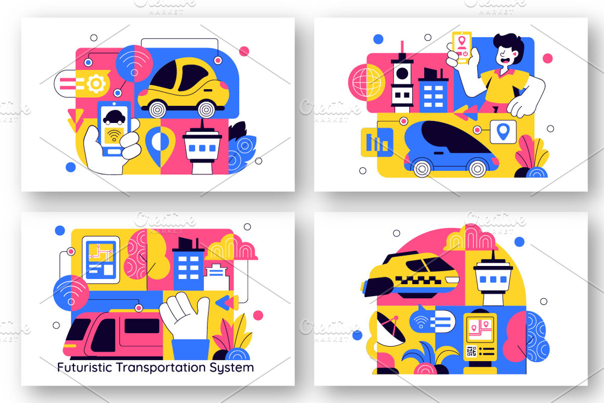 10 Futuristic Transportation System, a Transportation Illustration by denayunebgt (Photo 2 of 4)