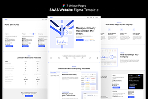 SAAS Website Figma Template, an UI Kit Template by Rozepaars Design