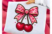 Cherry Love Valentine Coquette Heart, an Illustration by Libby Wishes (Thumbnail 1 of 7)