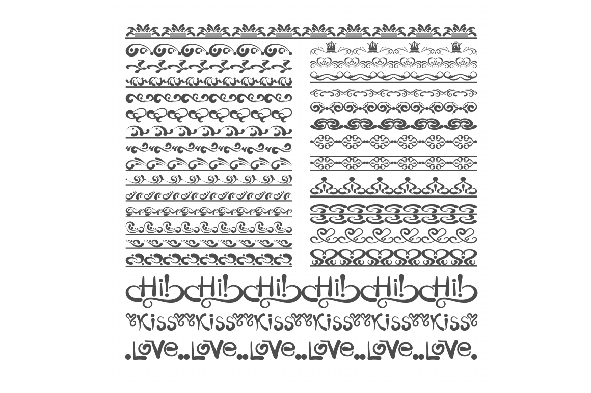Border, hand drawn, a Pattern Graphic by kio