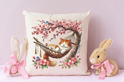 Spring Cats Sublimation Clipart, an Illustration by RobertsArt (Thumbnail 2 of 7)