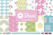Spring Pastel Digital Paper Pack, a Pattern Graphic by Lapeticrafter (Thumbnail 1 of 5)