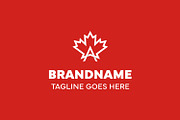 Letter A Maple Leaf Logo, a Templates & Theme by Pray Art Design Studio (Thumbnail 2 of 2)