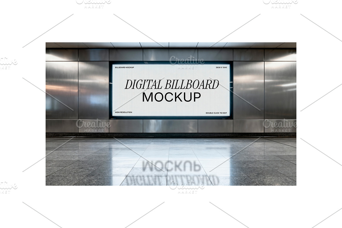 Digital Screen Mockup Metallic Wall, an Advertising Mockup by rodrigofkaminski (Photo 3 of 3)
