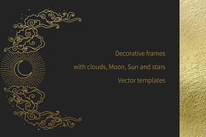 Frames With Clouds, Sun And Moon