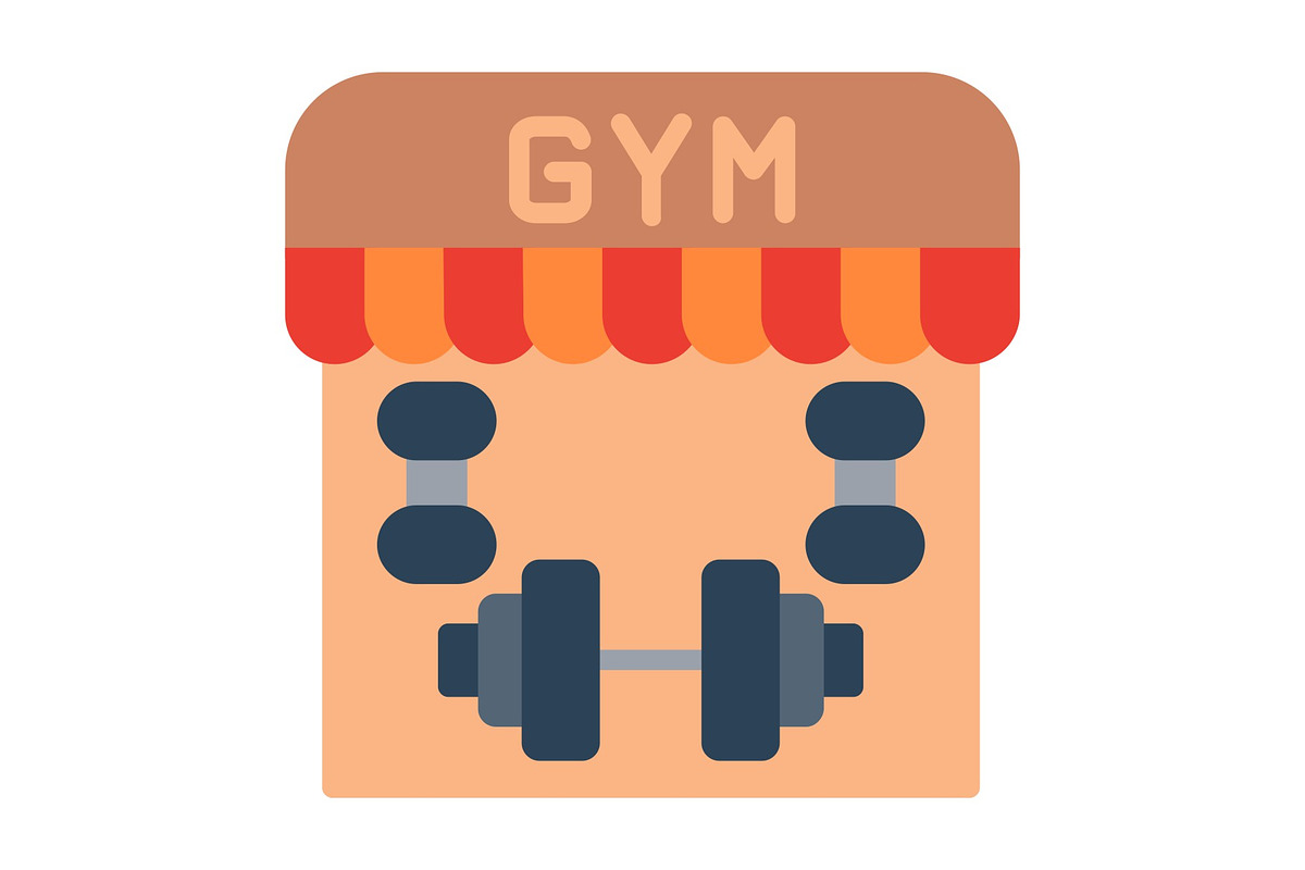 Gym Flat Icon, a Duotone Icon by Pexelpy (Photo 1 of 2)