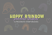 Rainbow Stamp Brushes for Procreate, a Brush Add-On by Phat Happy Life (Thumbnail 1 of 2)