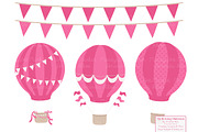 Shades of Pink Hot Air Balloons, an Illustration by Amanda Ilkov (Thumbnail 3 of 6)