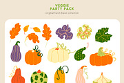Veggie Party Pack, a Food Illustration by Volha Studio (Thumbnail 7 of 10)