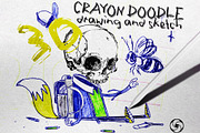 Crayon Doodle Drawing Brushes, a Brush Add-On by BrushArchive (Thumbnail 1 of 6)