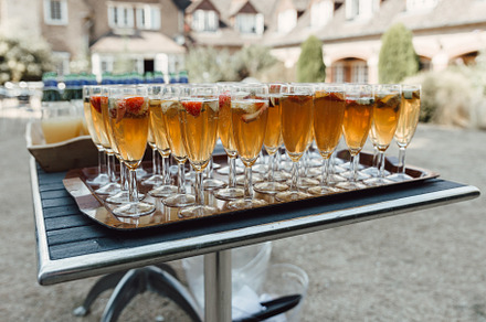 Wedding drinks on a table