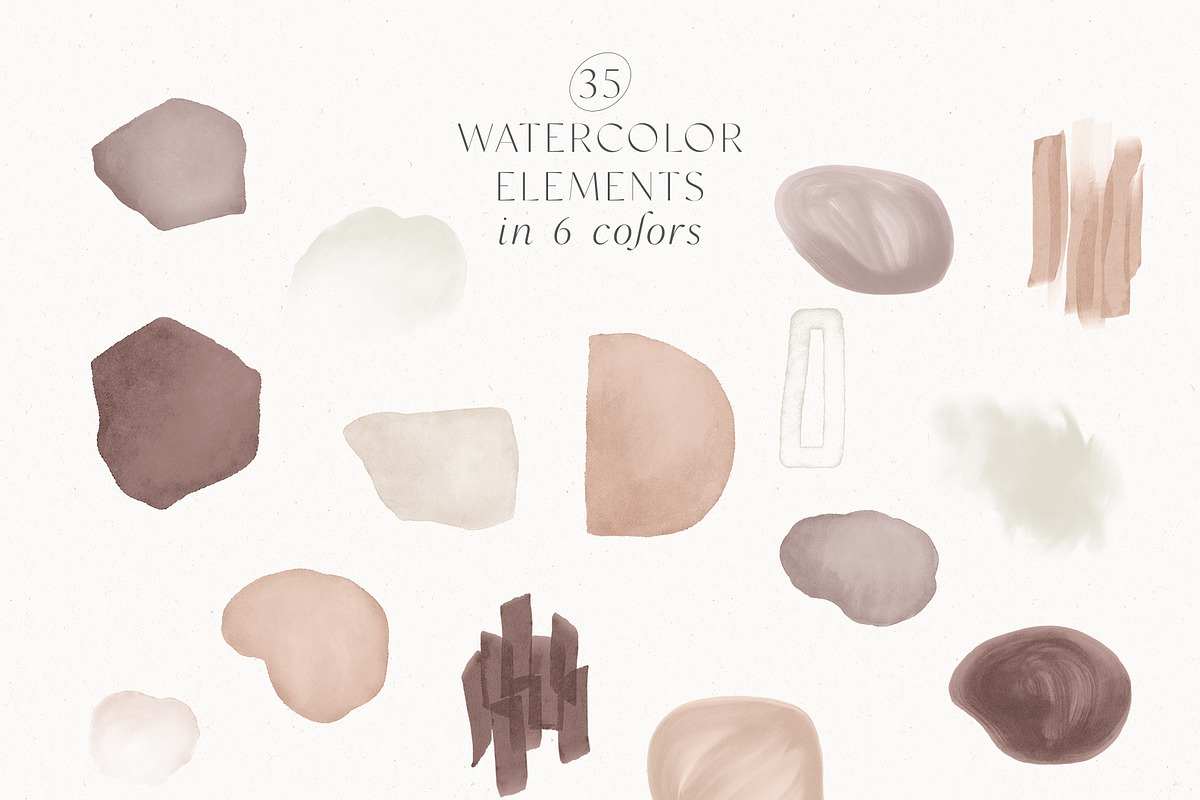 Abstract Natural Watercolor Shapes, a Texture Graphic by Veris Studio (Photo 11 of 14)