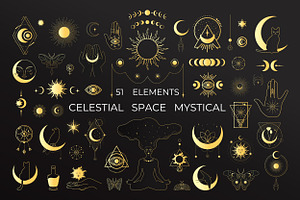 Celestial Space Mystical Symbols