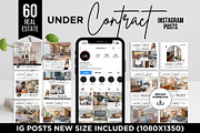 Under Contract Instagram Posts Canva, a Social Media Template by CreativeVinesStore (Thumbnail 1 of 6)