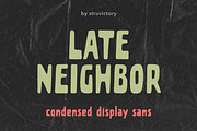 Late Neighbor Condensed Bold Sans, a Sans Serif Font by Struvictory.art (Thumbnail 1 of 9)