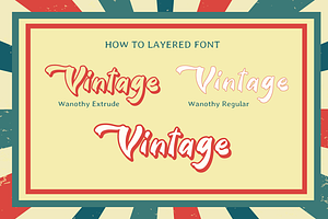 Wanothy - Vintage Font