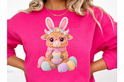 Easter Highland Cow PNG, an Illustration by Watercolor design (Thumbnail 3 of 9)