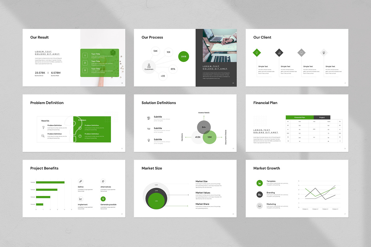 Clean Minimal Presentation Template preview 8