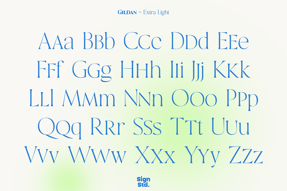 Gildan - Extra Light with Italic, a Serif Font by Sign Studio (Photo 4 of 10)