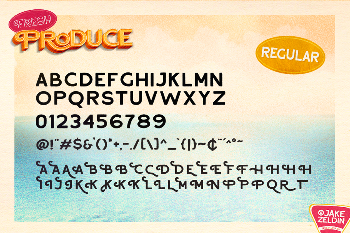 Fresh Produce - Handwritten Typeface, a Font by Zelly Design Co.
