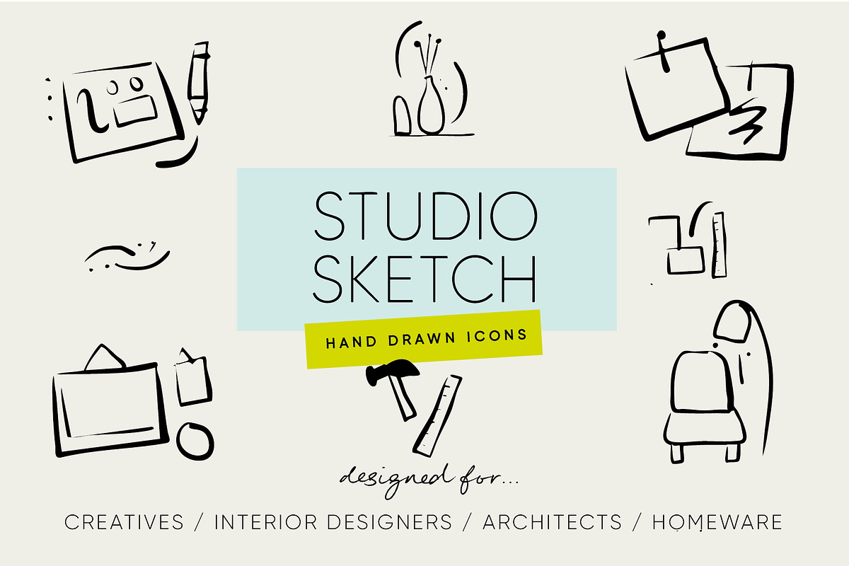 Interior Designer Architect Icons, an Outline Icon by CreativeWilderness (Photo 1 of 11)