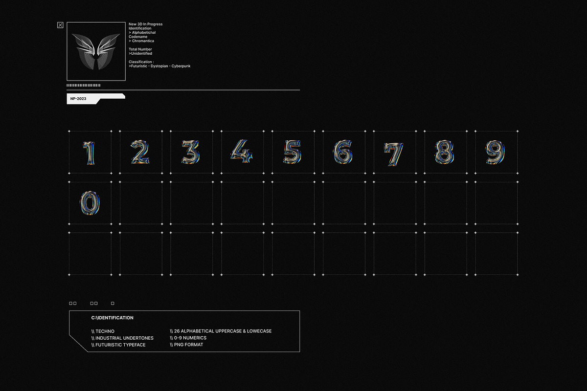 Chromantica - Chrome Alphabet, a Graphic by Pengedar Seni (Photo 4 of 5)