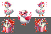 Silly Valentines Goose Clipart, an Illustration by Designworld (Thumbnail 3 of 5)