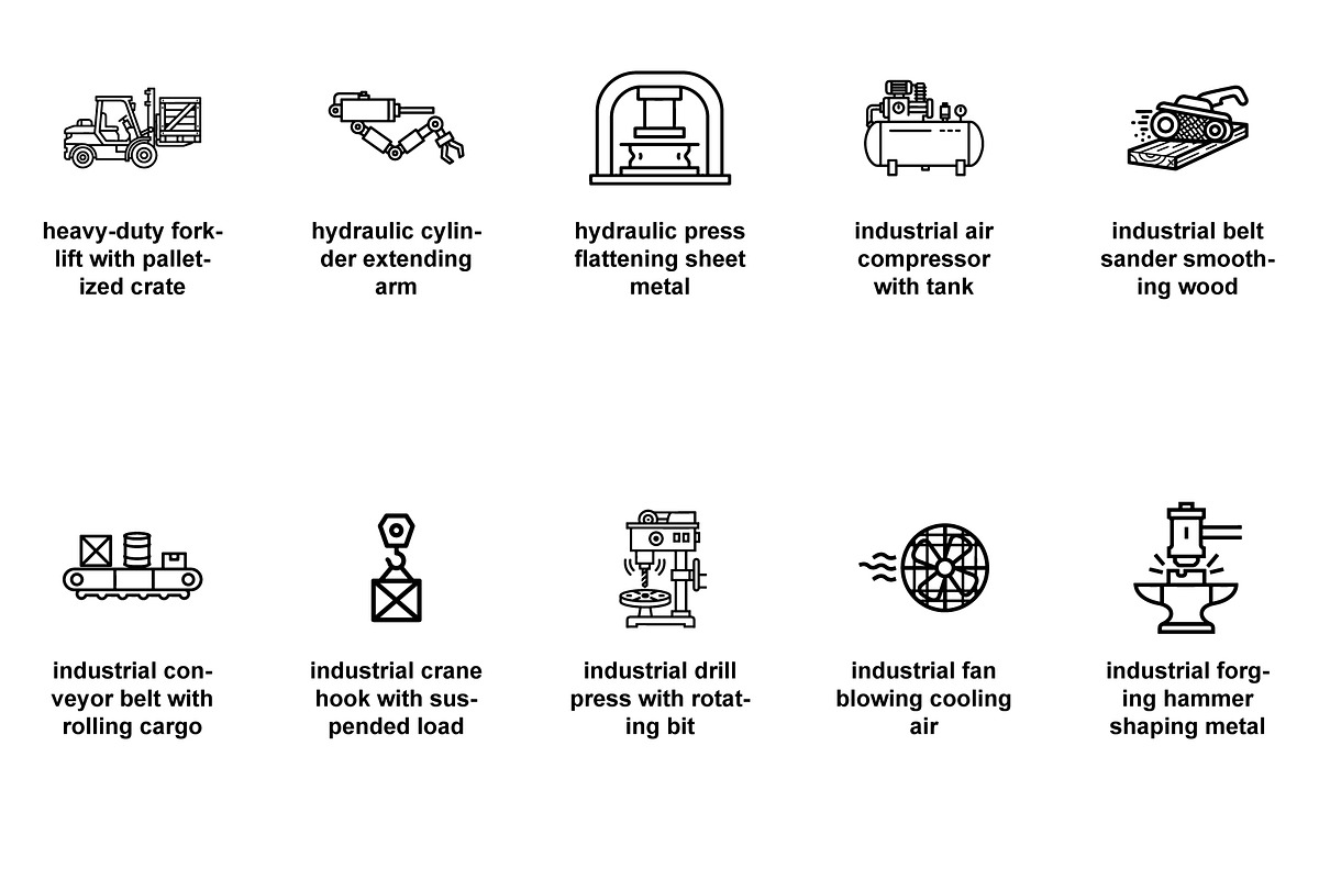 Industrial assembly & manufacturing, an Outline Icon by Nurlan's shop (Photo 3 of 5)