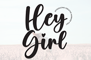 Hey Girl | Script Font, a Script Font by Scratchones (Thumbnail 1 of 8)