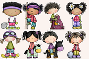 Quirky Kids and Their Sports, a Person Illustration by PrintHaven Designs (Thumbnail 4 of 8)