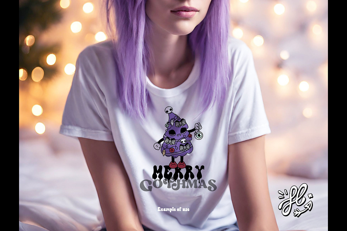 Merry Hexmas - Goth Christmas bundle, a Seasonal Illustration by Huxmay (Photo 4 of 7)