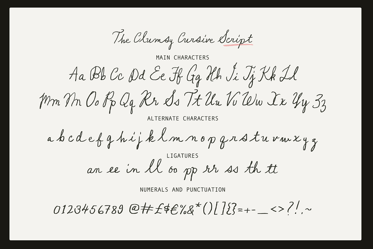The Clumsy Cursive Font Set, a Handwritten Font by Nicky Laatz (Photo 17 of 18)