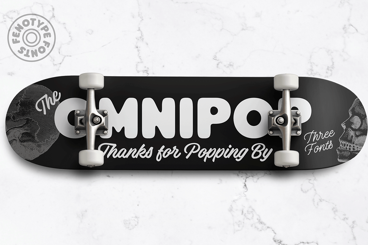 Omnipop Type Family Intro offer, a Script Font by Fenotype (Photo 1 of 12)