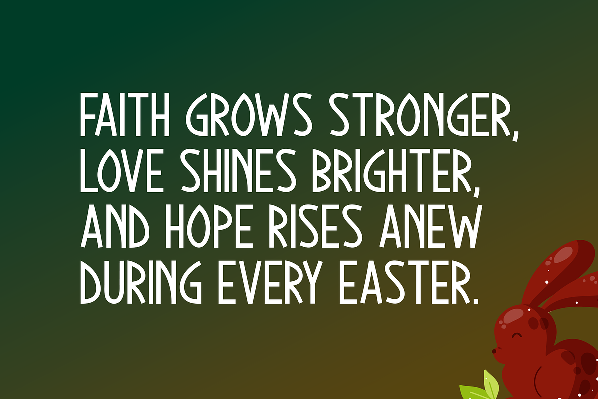 Easter Brings Hope Typeface, a Sans Serif Font by Seemly Fonts (Photo 4 of 5)