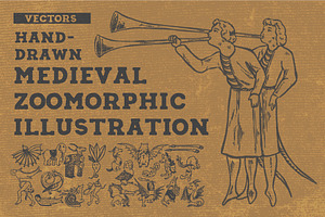 Hand-Drawn Medieval Vector Bundle, a Decorative Illustration by Rusted Works
