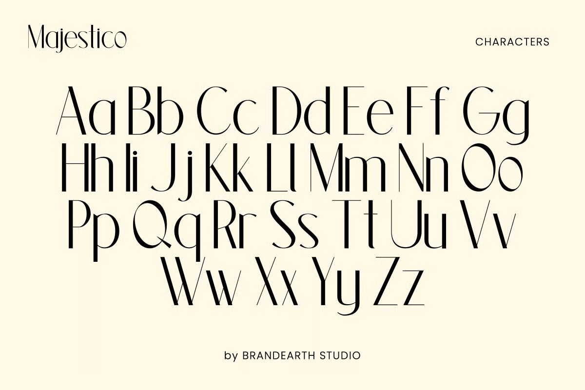 Majestico – Elegant Sans Typeface, a Sans Serif Font by Brand Earth (Photo 2 of 12)