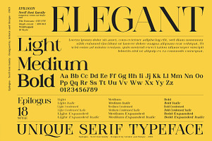 Epilogus - Serif Font Family