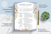 Floral Resume | Creative CV Template, a Resume Template by The Art of Resume (Thumbnail 3 of 8)