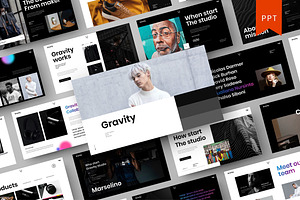 Gravity – Business PowerPoint, a Presentation Template by Dens Creative Studio