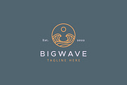 Abstract Twin Big Wave Logo, a Branding & Logo Template by Signatoro (Thumbnail 1 of 2)