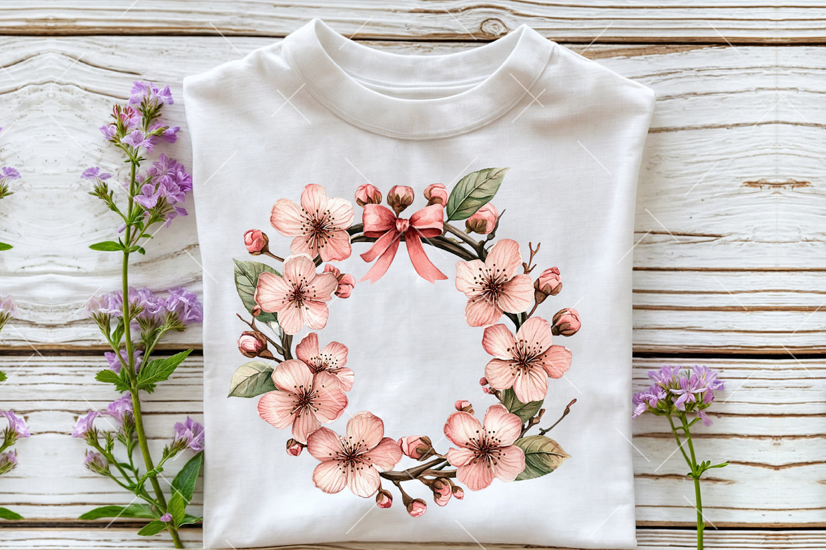 Spring Cherry Blossom Clipart, an Illustration by OK Design (Photo 4 of 6)