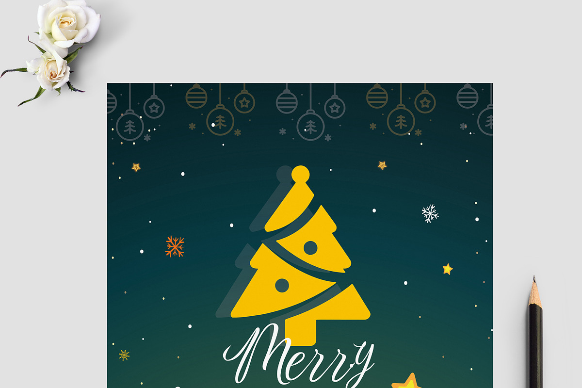Christmas Flyer Layout, a Flyer Template by MightyDesign (Photo 2 of 8)